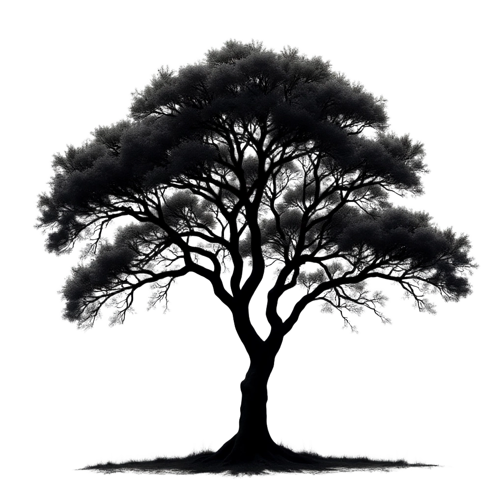 Majestic Oak Silhouette